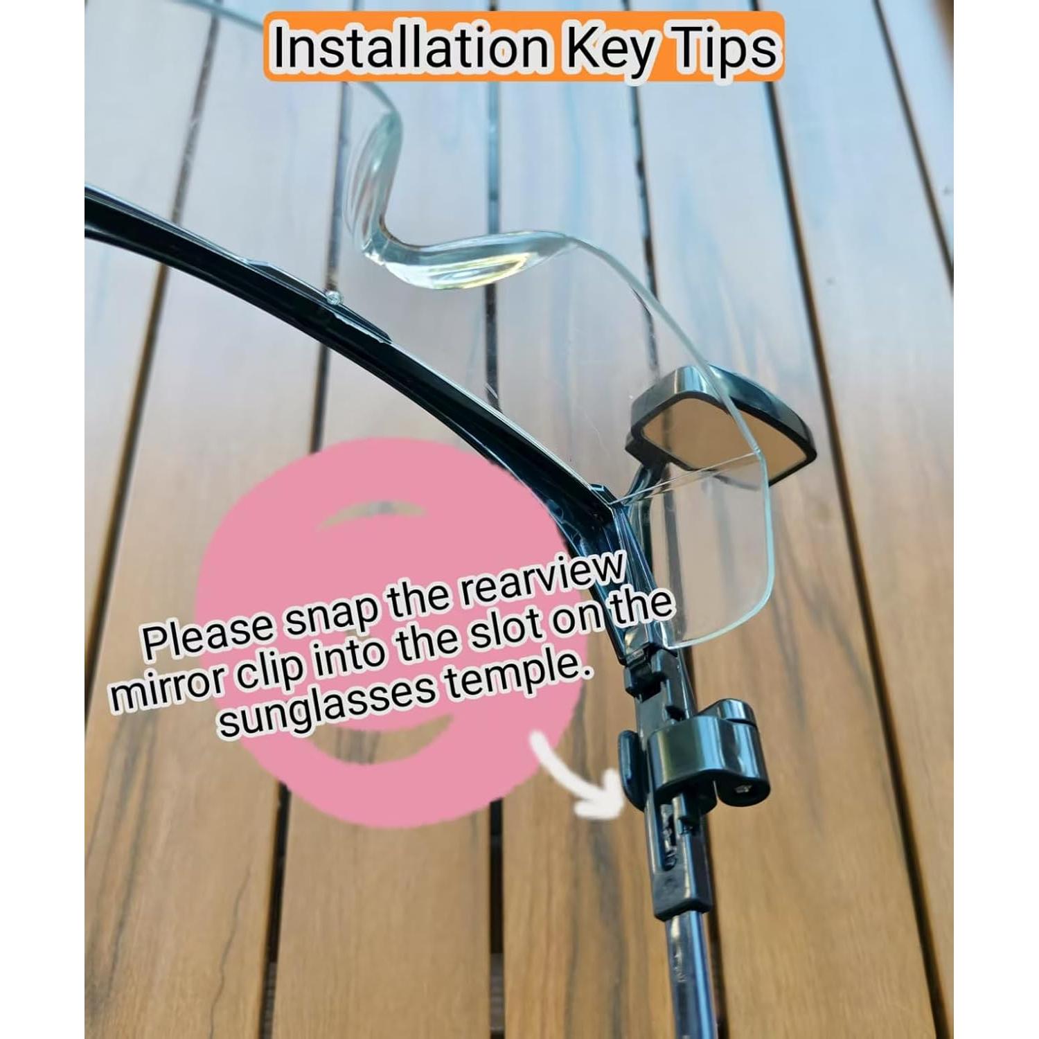 Espejo Retrovisor para Gafas de Ciclismo Genérico Ajustable 360°