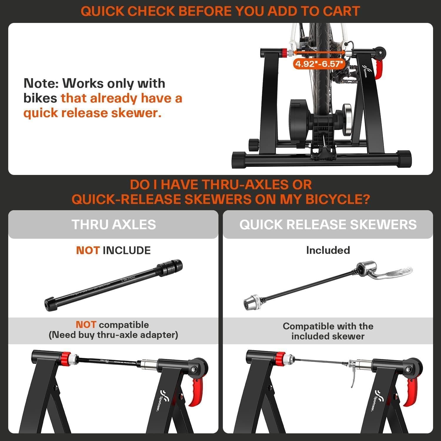 Entrenador de Bicicleta Estacionario Sportneer Turbo Magnético 71 cm
