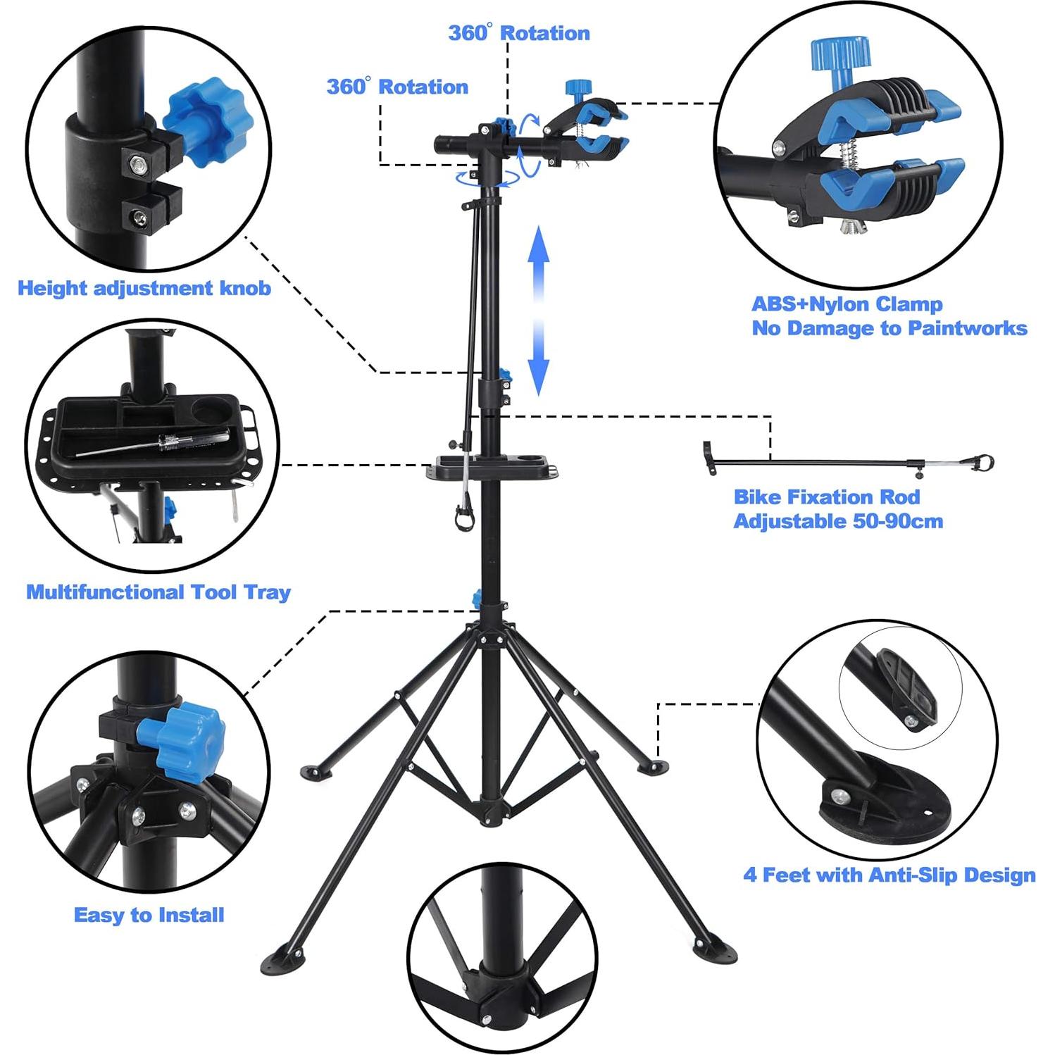 Soporte de Reparación de Bicicletas ZENY Ajustable 30 kg