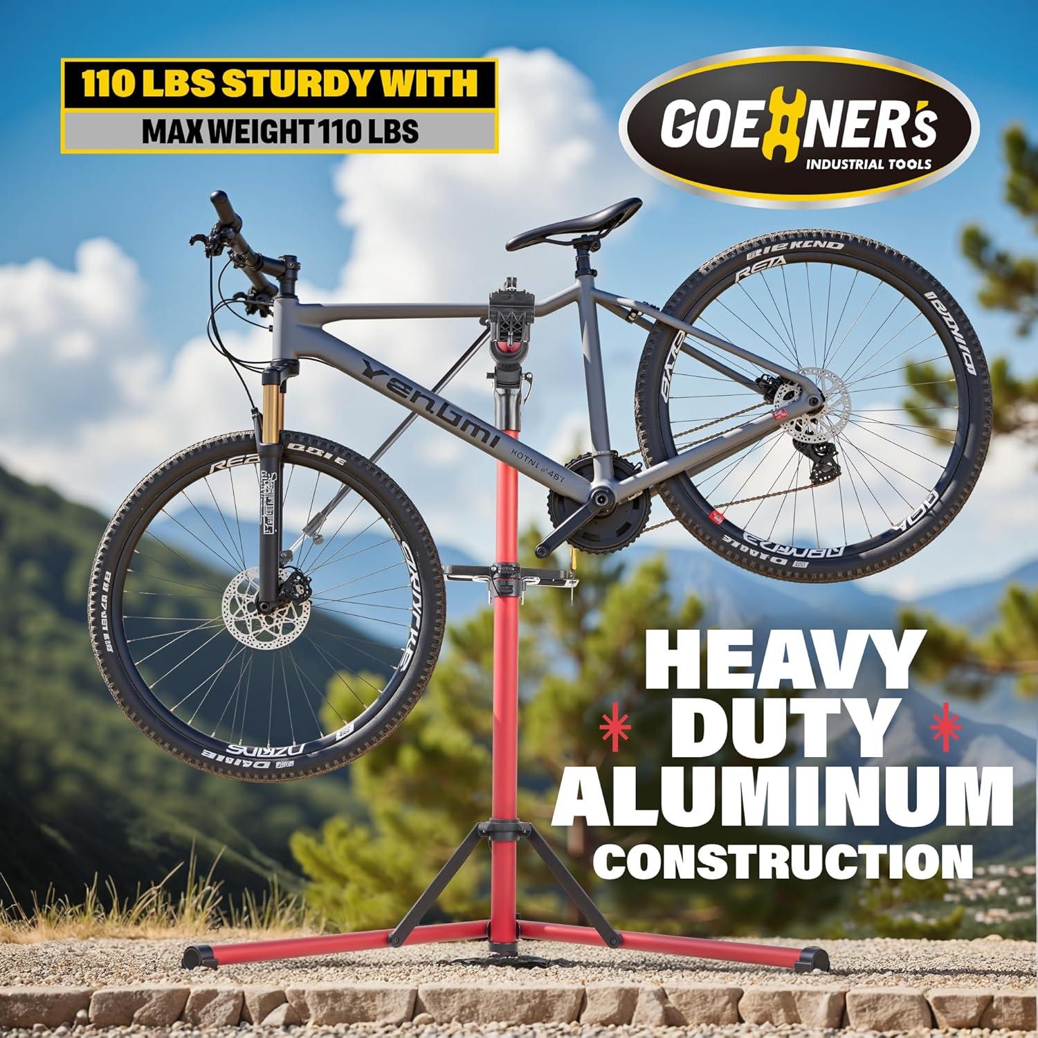 Soporte de Reparación de Bicicletas GOEHNER Aluminio 50 kg Rojo