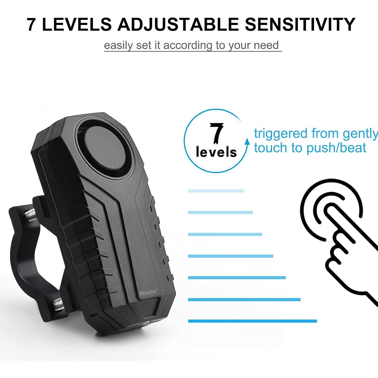 Alarma Antirrobo WSDCAM para Bicicleta 113dB Impermeable