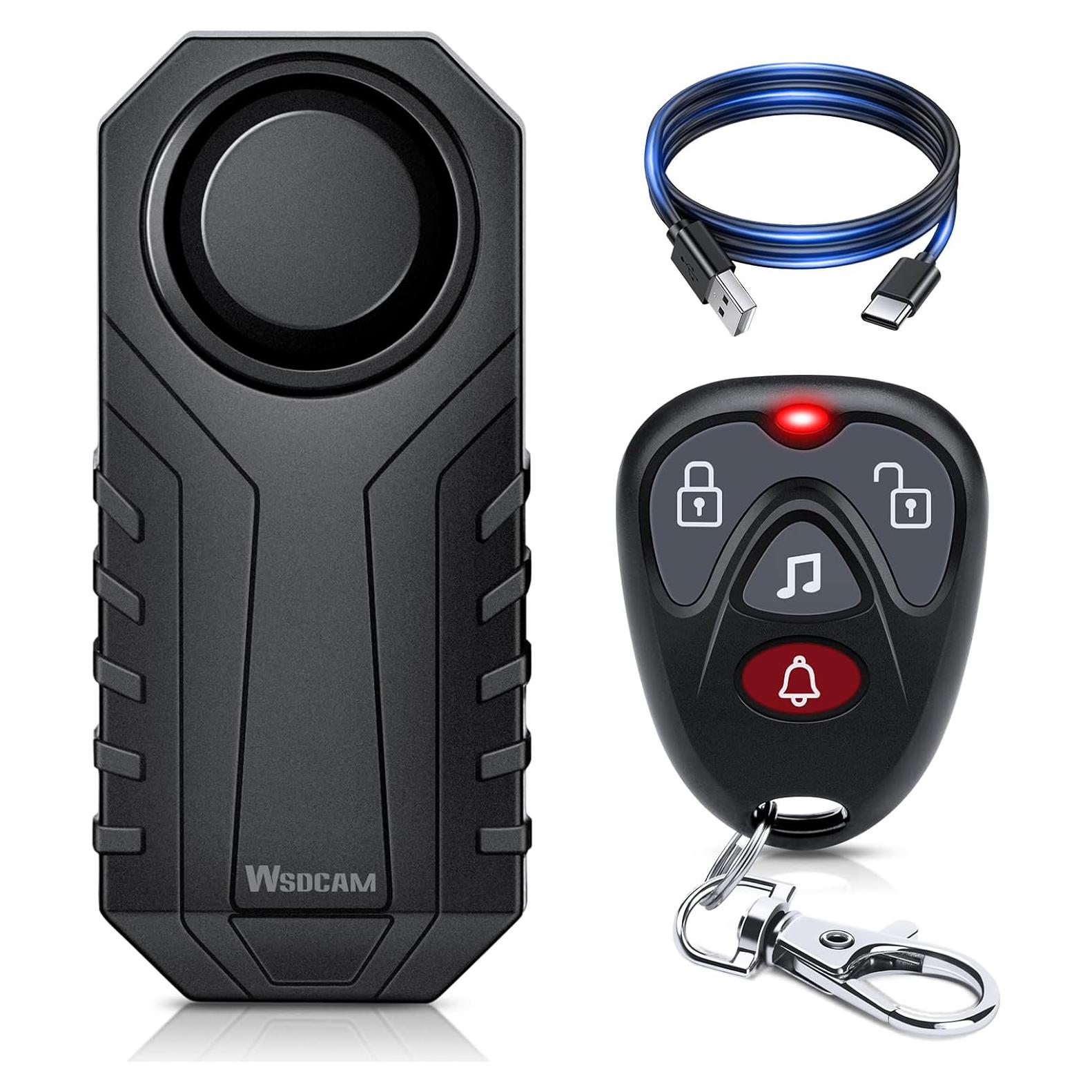 Alarma Inalámbrica para Bicicleta WSDCAM 113dB Recargable IP65