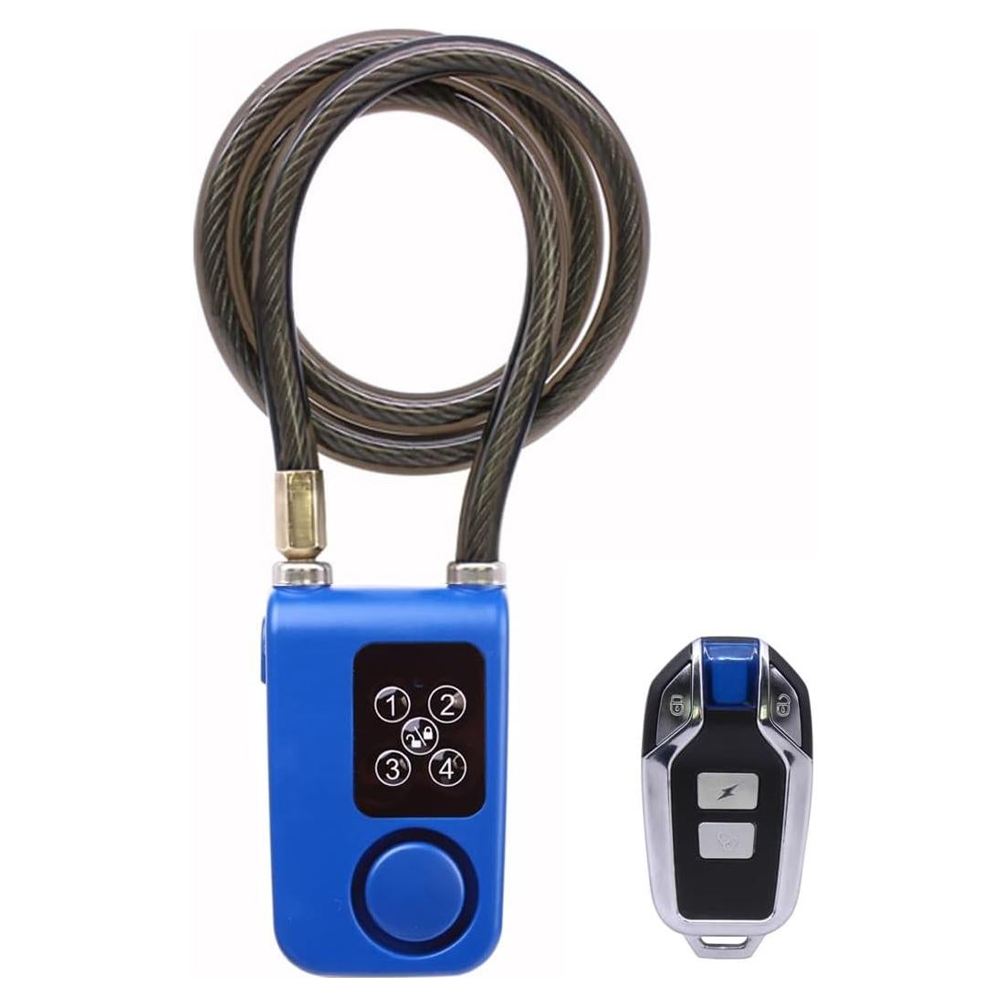 Candado de Alarma Antirrobo Mengshen para Bicicleta Azul