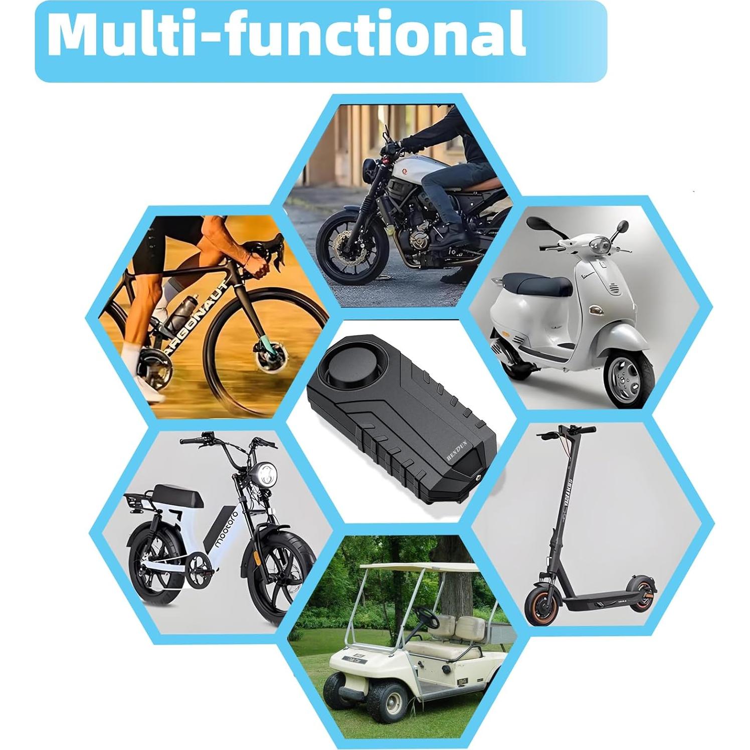 Alarma Antirrobo para Bicicleta HENDUN KS-SF22R 113dB Impermeable