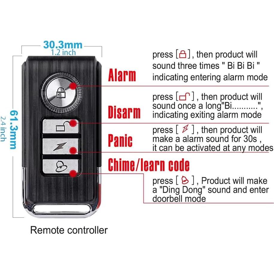Alarma Antirrobo para Bicicleta HENDUN KS-SF22R 113dB Impermeable