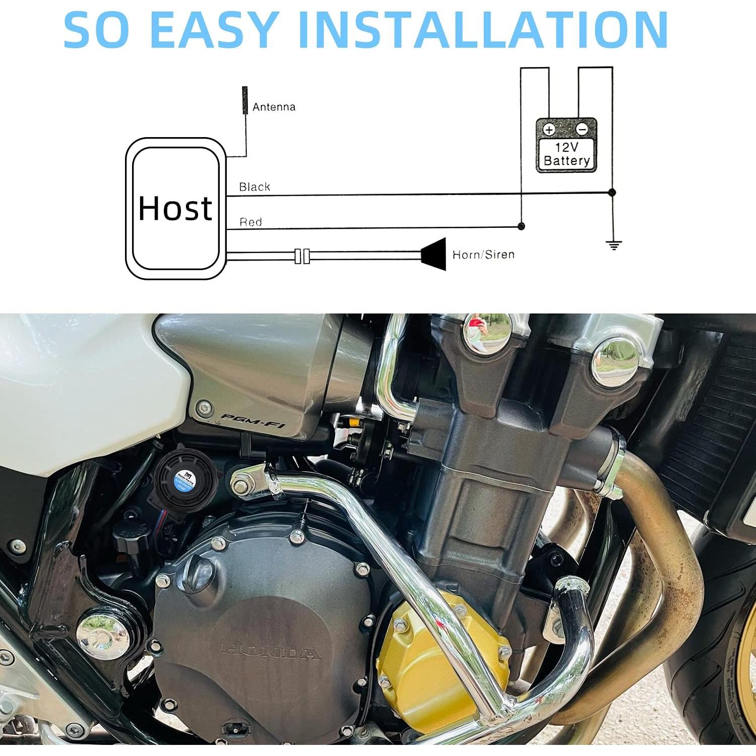 Sistema de Alarma para Motocicleta Rupse LARA08-A 125dB