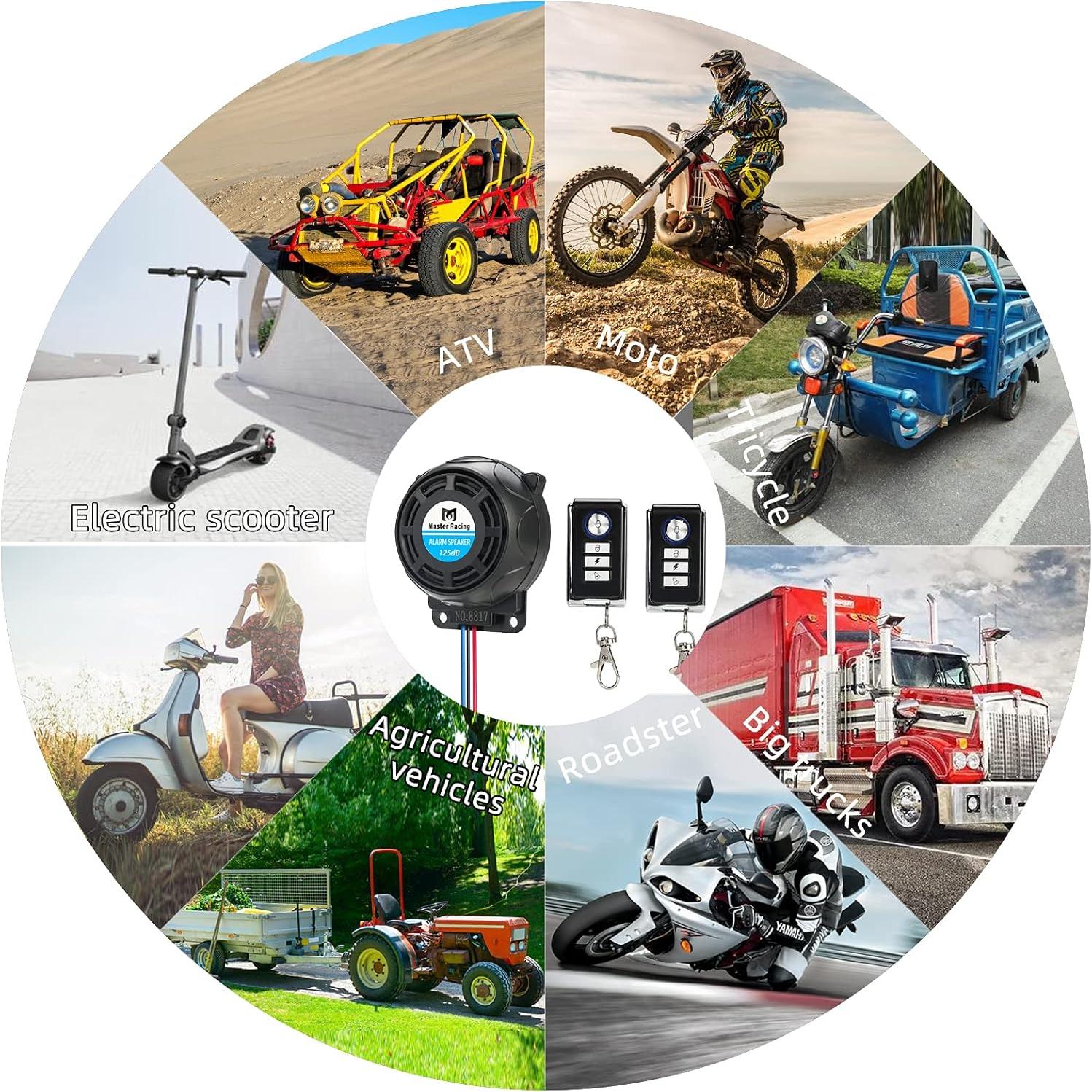 Sistema de Alarma para Motocicleta Rupse LARA08-A 125dB