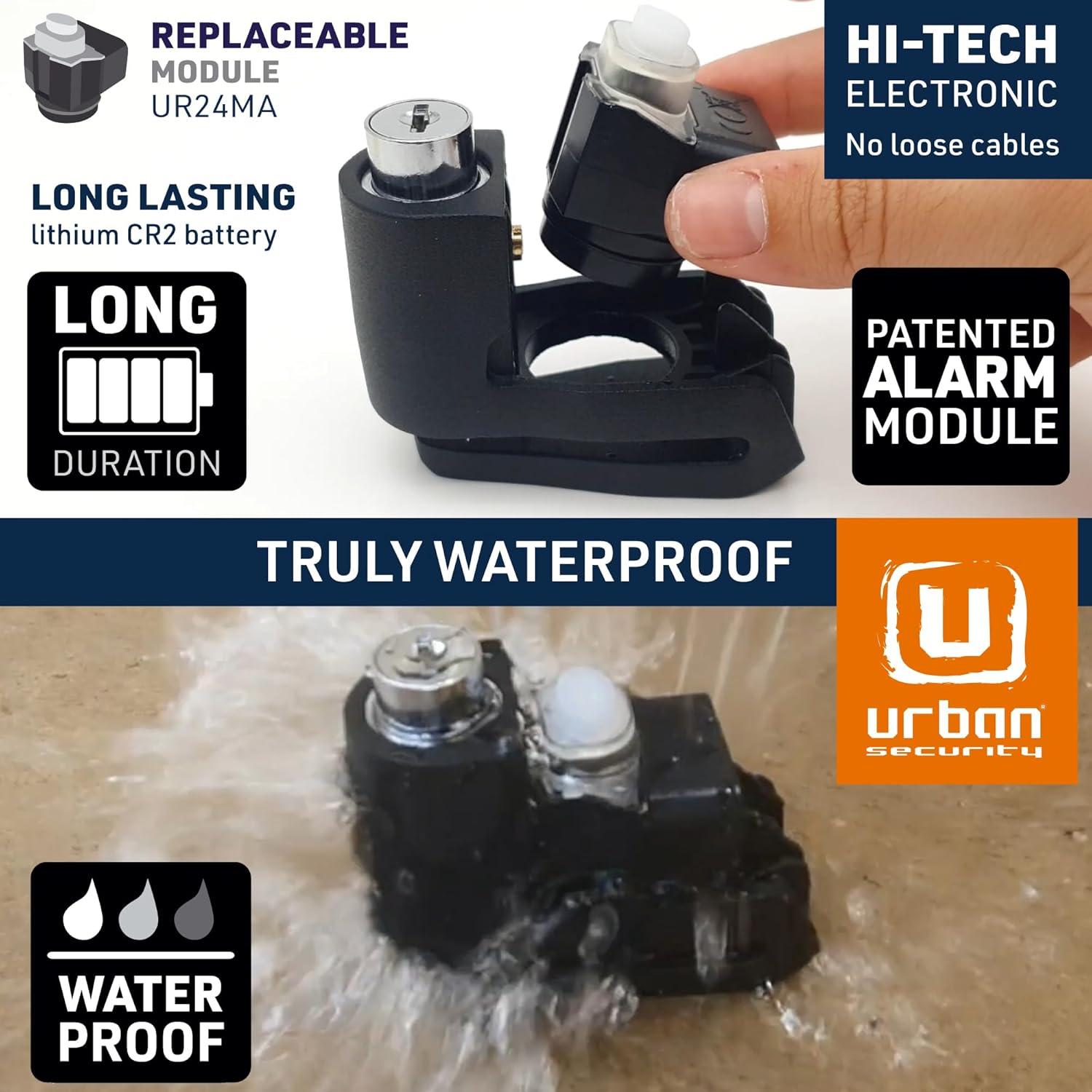 Cerradura de Disco URBAN UR6 con Alarma 120db Impermeable