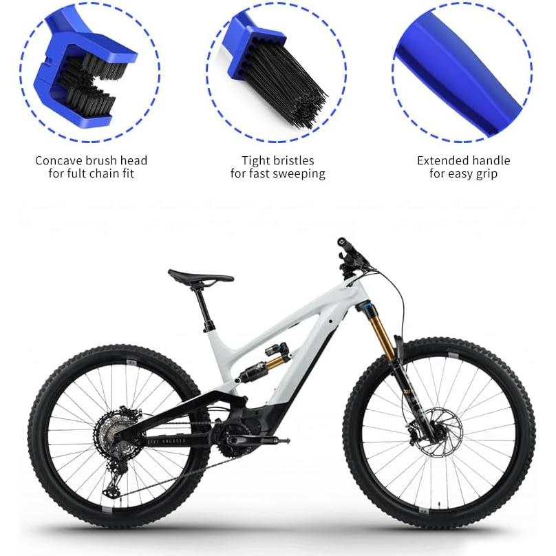 2 Cepillos Limpiadores de Cadena QUANFULTEC para Bicicleta y Motocicleta