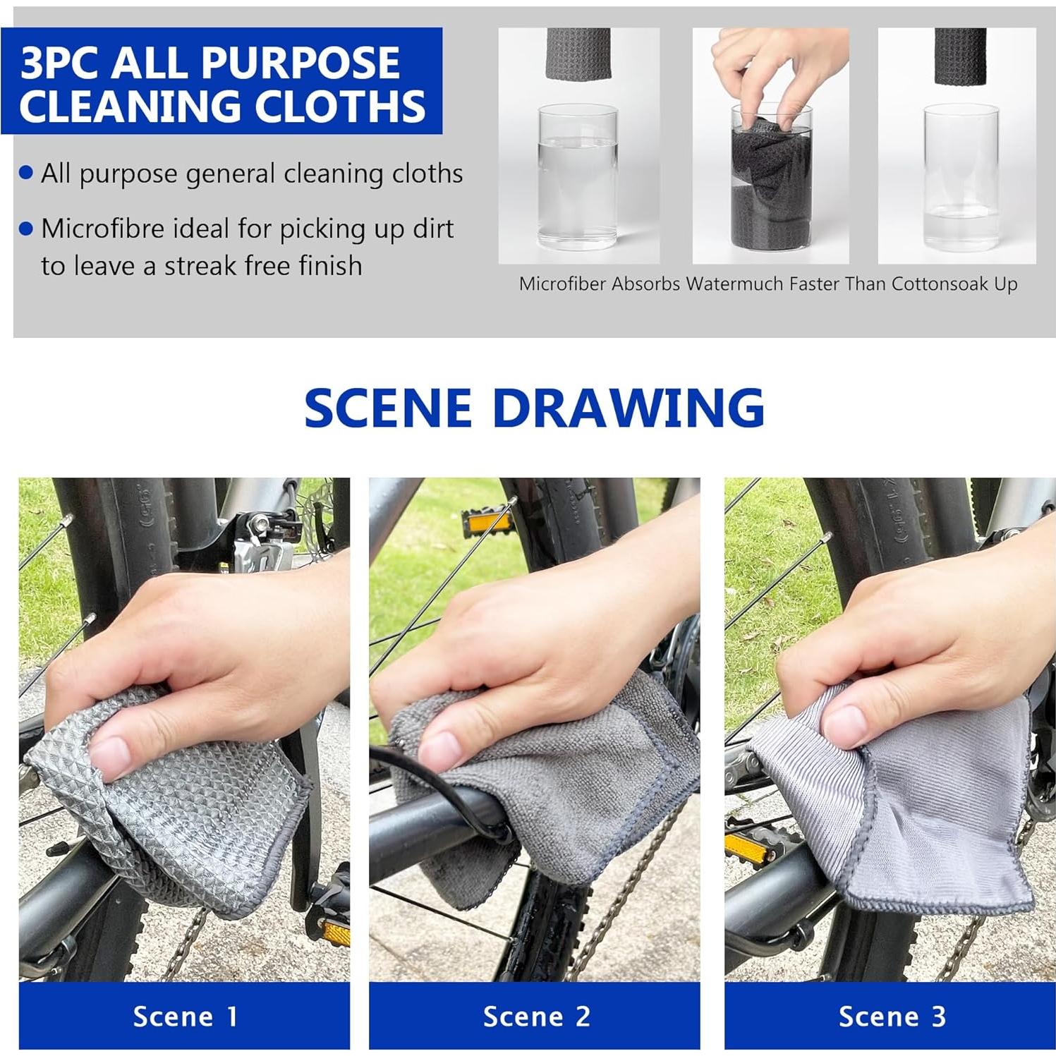 Juego de Cepillos de Limpieza de Bicicleta YIMAX - 7 Piezas