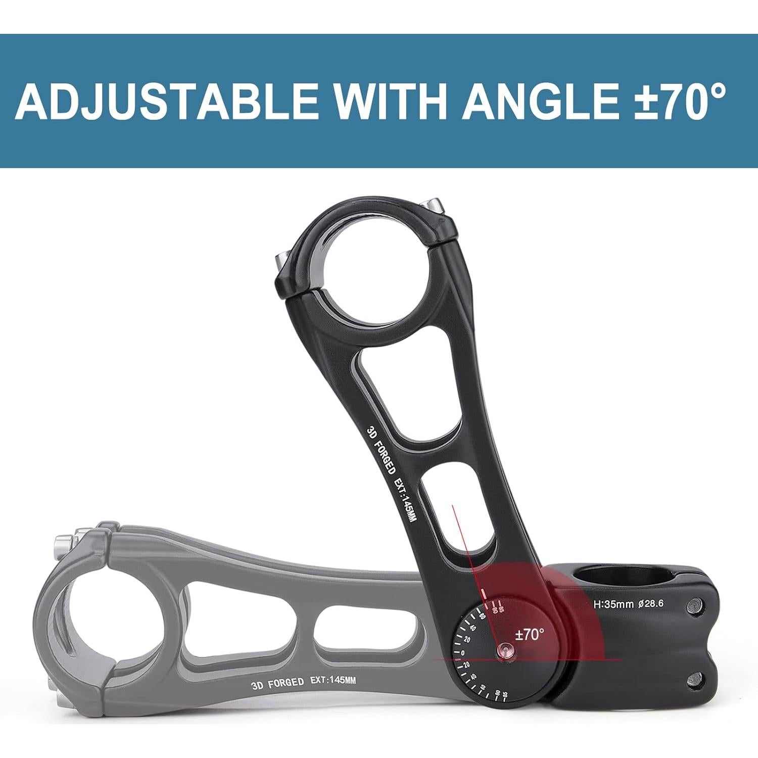 Vástago Ajustable MTB CXWXC 31.8mm 145mm - Elevador Manillar