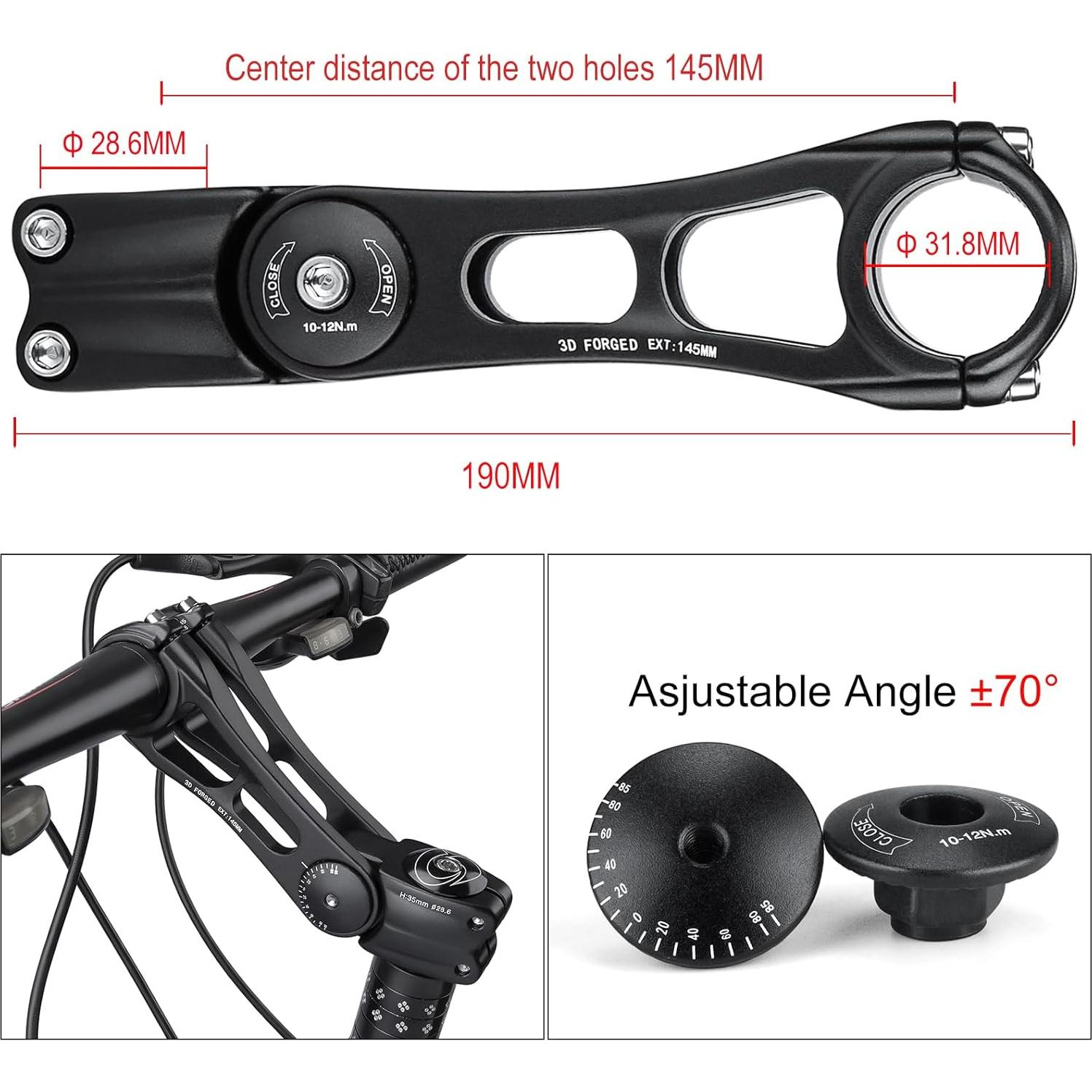 Vástago Ajustable MTB CXWXC 31.8mm 145mm - Elevador Manillar