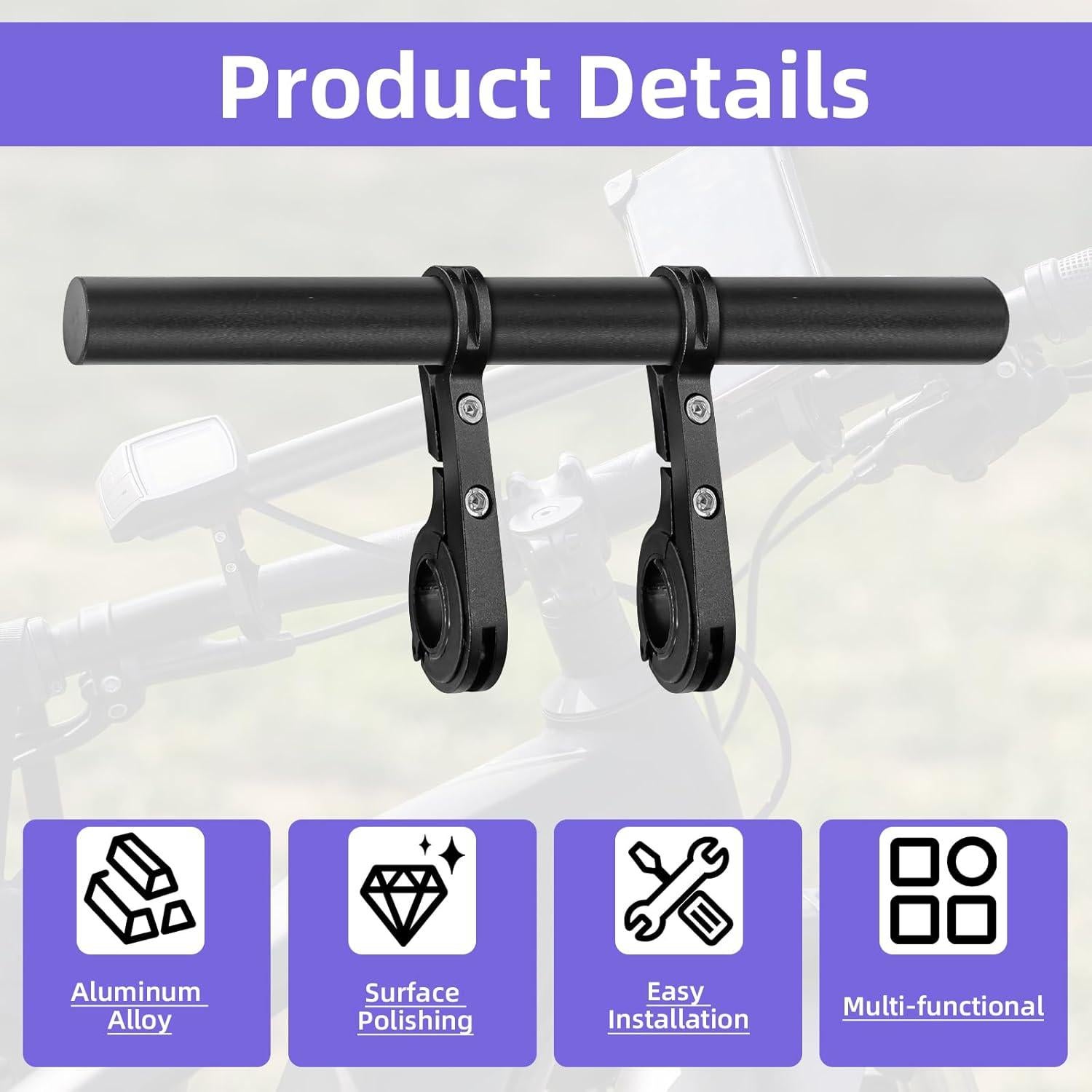 Extensor de Manillar de Bicicleta LJZP 10cm y 30cm Aluminio