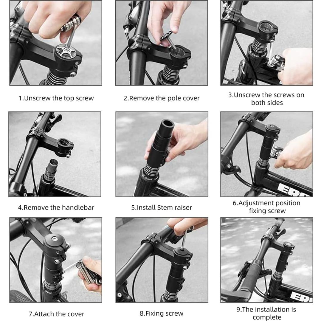 Elevador de Manillar Wake Ajustable 180mm para Bicicleta