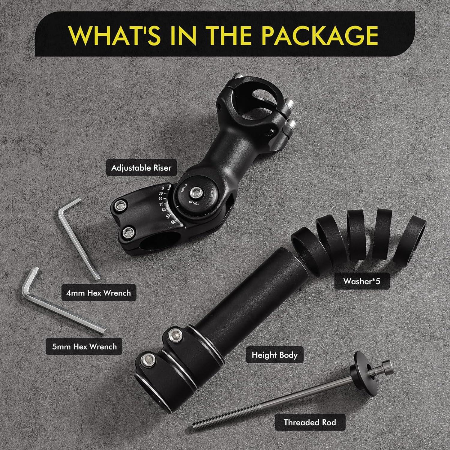 Elevador de Manillar Ajustable COTOUXKER 31.8mm 0-60°