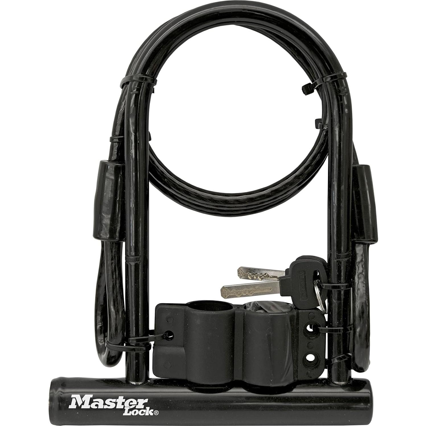 Candado U para Bicicleta Master Lock 8385D con Cable 1.3kg