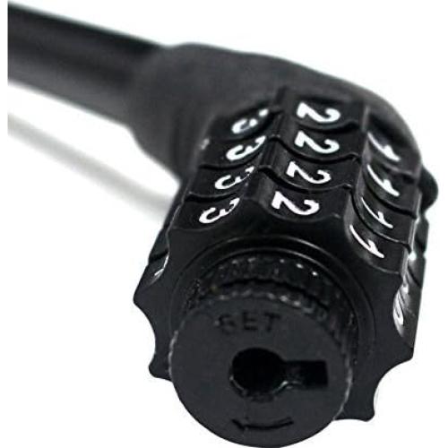 Candado de Bicicleta Sanwo SG0086BK Combinación 4 Dígitos 0.6m