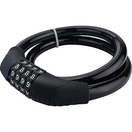 Candado de Bicicleta Sanwo SG0086BK Combinación 4 Dígitos 0.6m