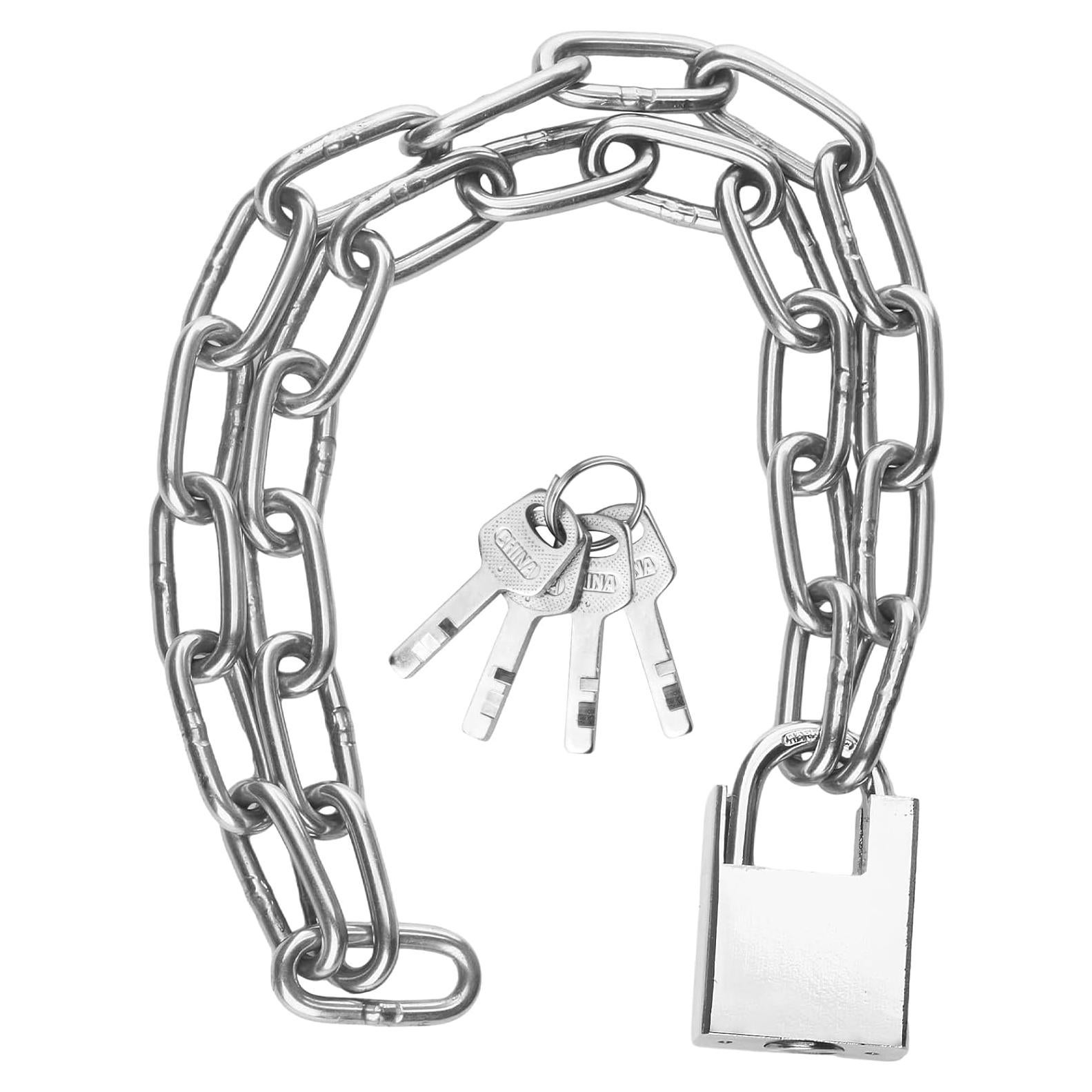 Cadena de Seguridad de Acero Inoxidable QBXMY7 1m con Candado Anticorte