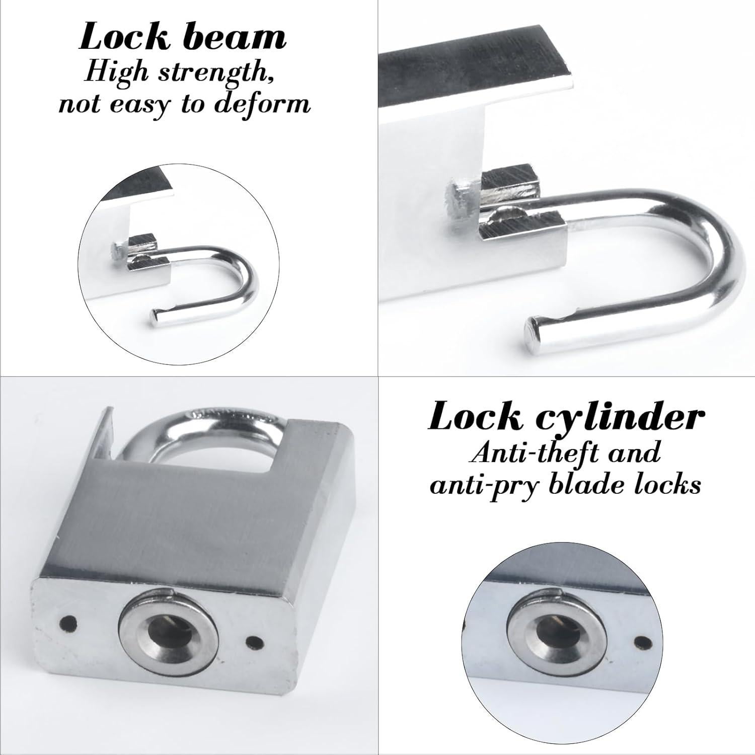 Cadena de Seguridad de Acero Inoxidable QBXMY7 1m con Candado Anticorte