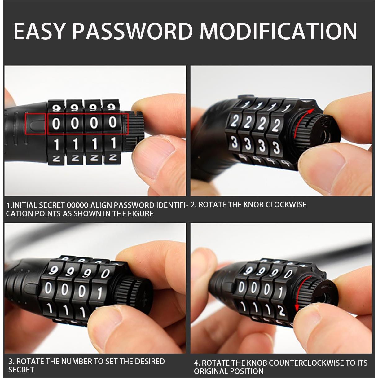 Candado de Cadena MIKMAYTOO 1.1m Acero Inoxidable Resistente