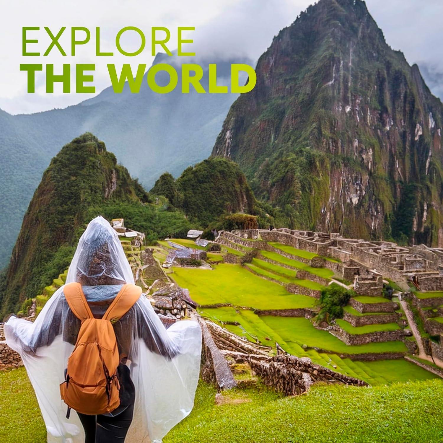 Ponchos Desechables ZENO para Adultos - Transparentes con Capucha - Paquete de 4