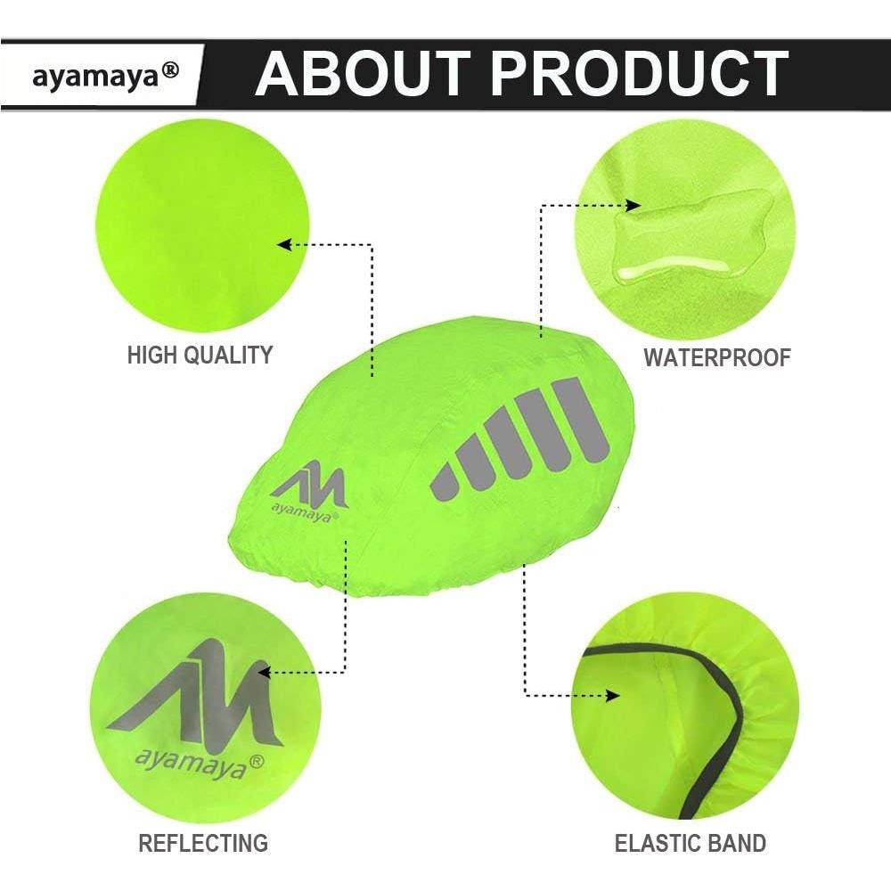 Cubierta Impermeable para Casco de Bicicleta AYAMAYA Mediana
