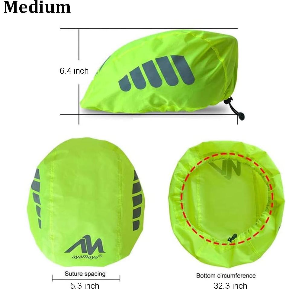 Cubierta Impermeable para Casco de Bicicleta AYAMAYA Mediana