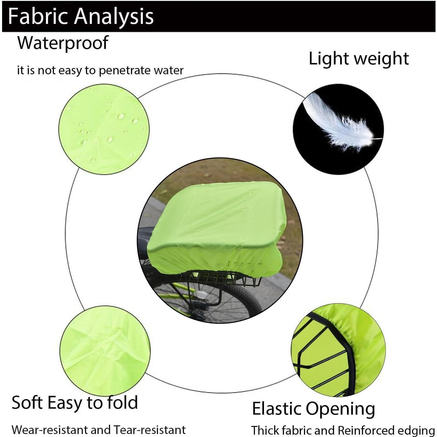 Cubierta de Lluvia JSAHAH para Portaequipajes de Bicicleta 35L