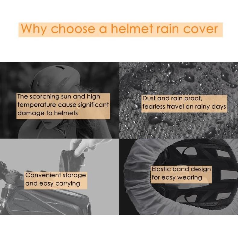 Cubierta de Casco de Bicicleta Impermeable JiathreeJ 2 Pcs
