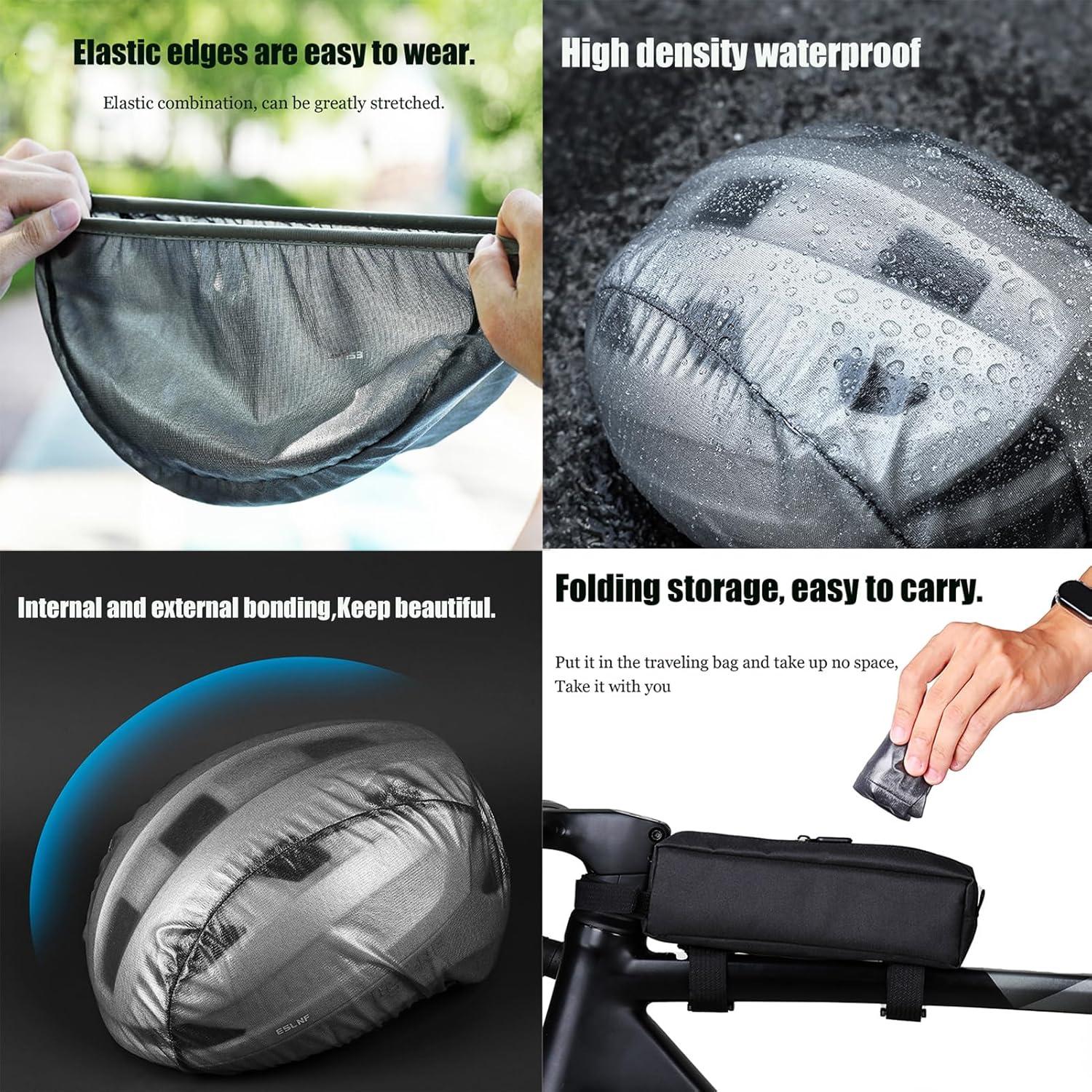 Cubierta Impermeable para Casco de Ciclismo CHENSHUO Gris