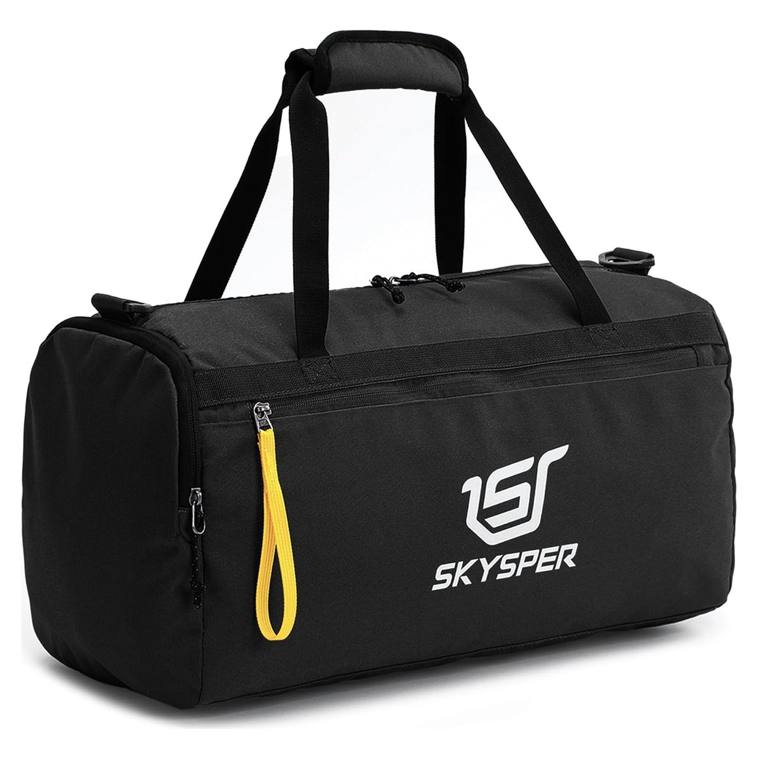 Bolsa de Gimnasio SKYSPER 30L con Compartimento Húmedo - Negro