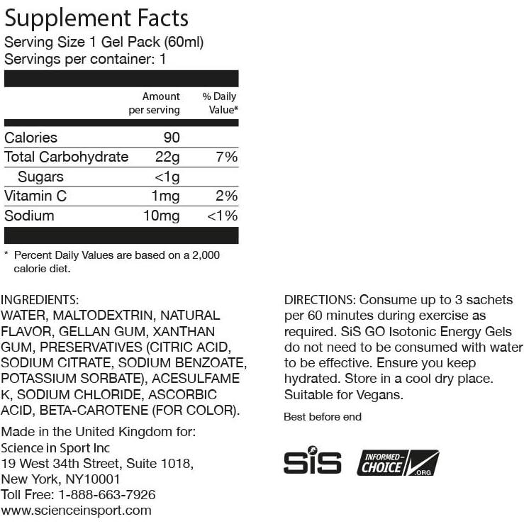 Gel Isotónico SiS GO Piña 60g - Energía Rápida para Atletas