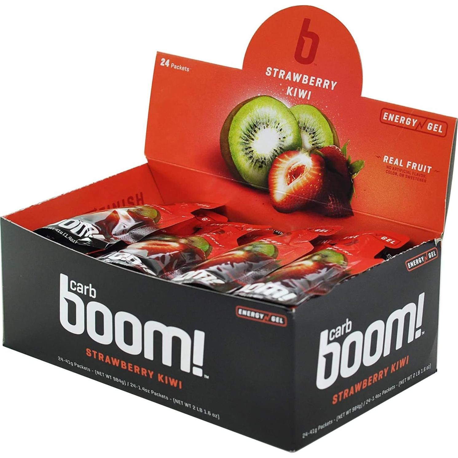 Gel Energético Carb Boom - Sabor Fruta - Paquete de 24