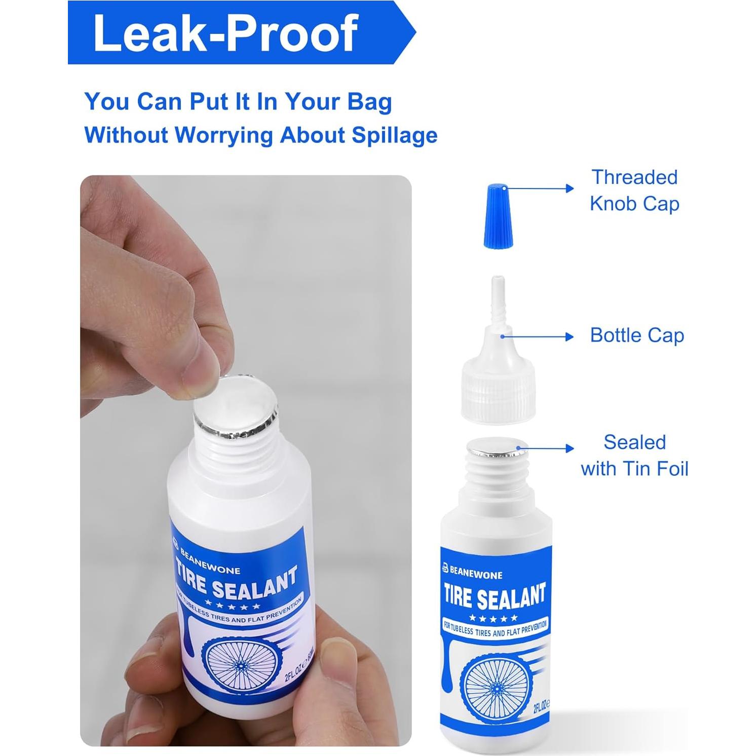 Sellador de Neumáticos Tubeless Beanewone 3x60ml para MTB