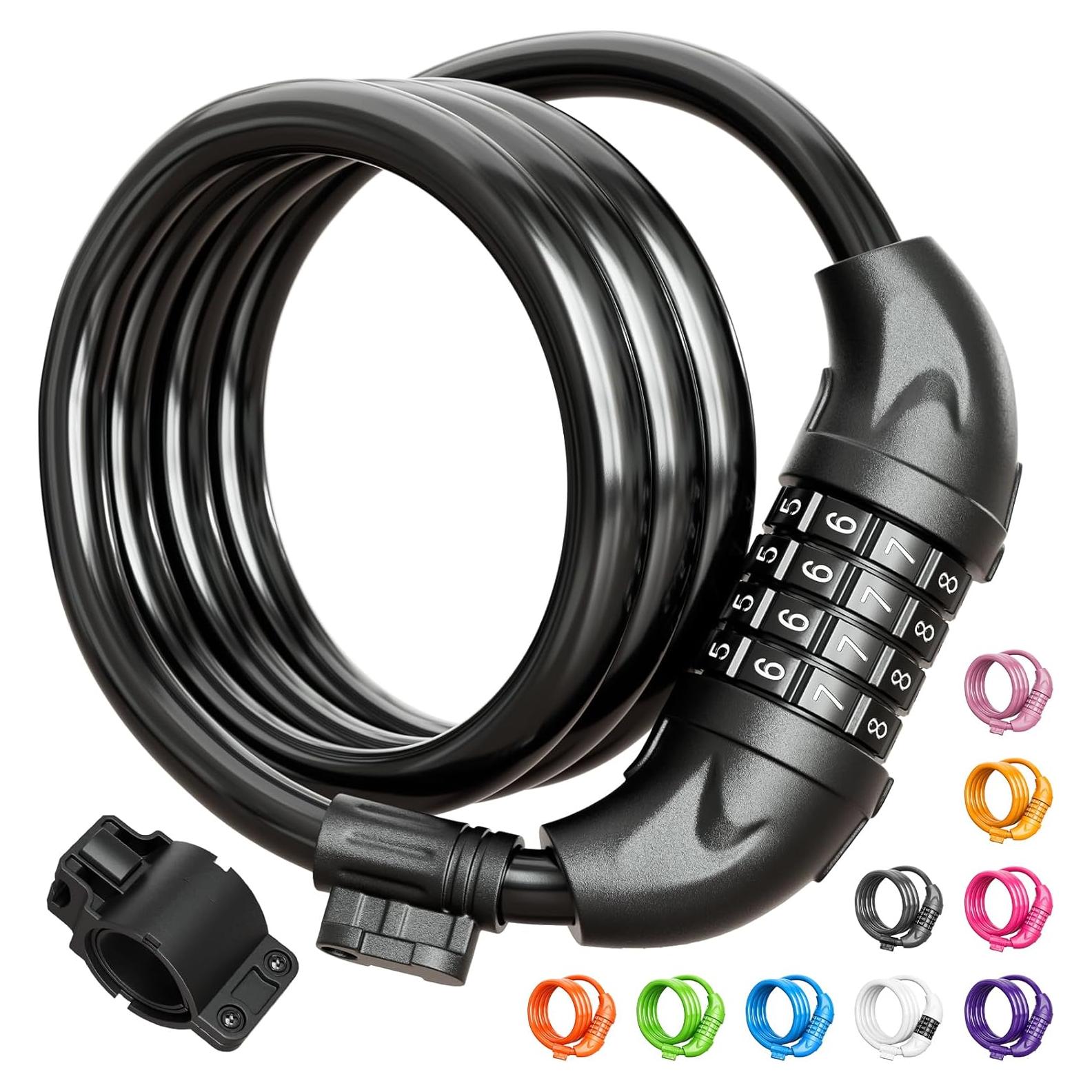 Candado de Cable Titanker 1.22m con Combinación Resettable