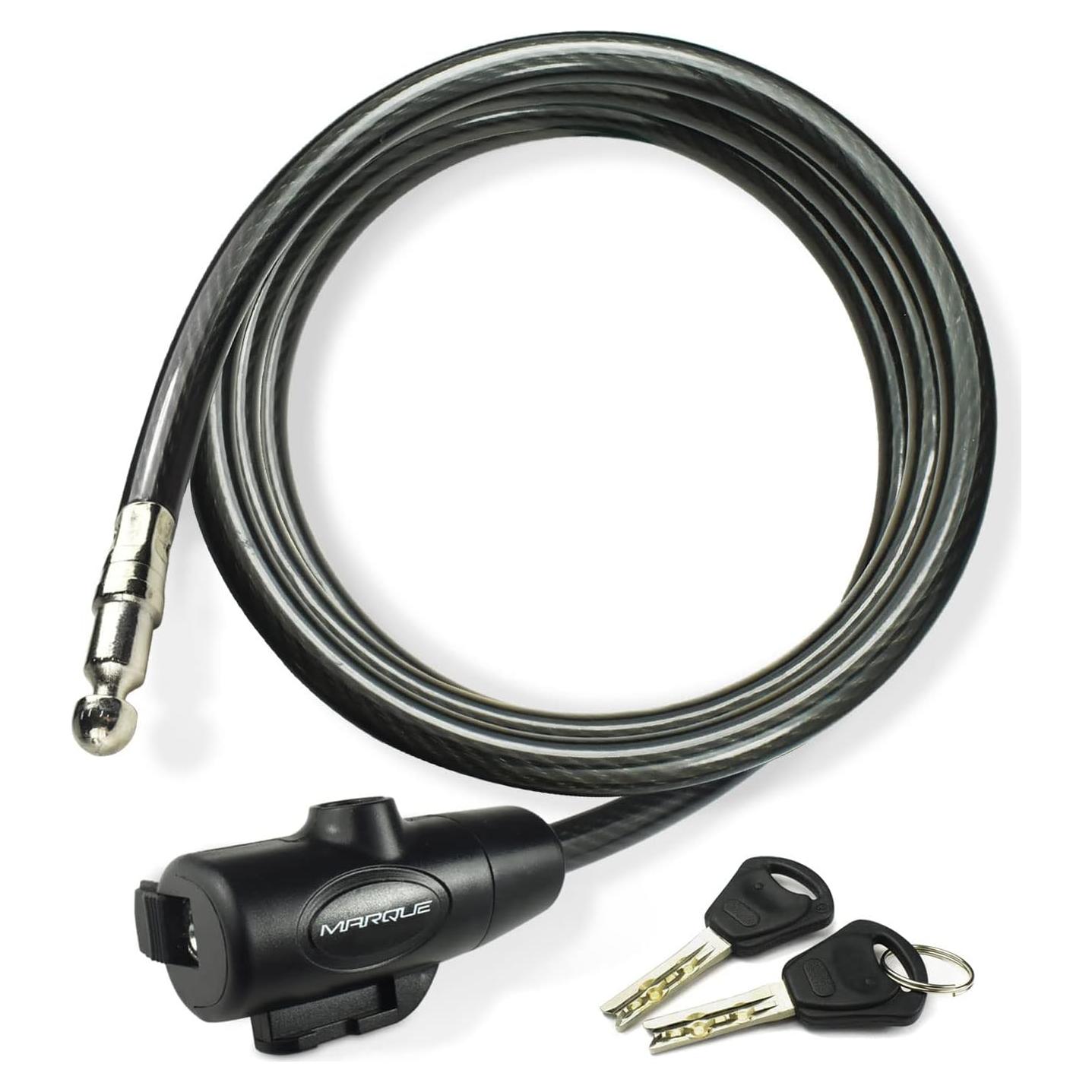 Candado de Cable MARQUE 2.13m con Llave - Seguridad Bicicleta