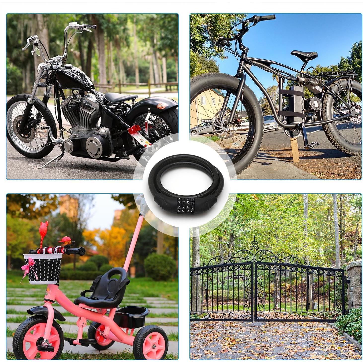 Candado de Cable para Bicicleta Suyncyi CS010 1M 4 Dígitos