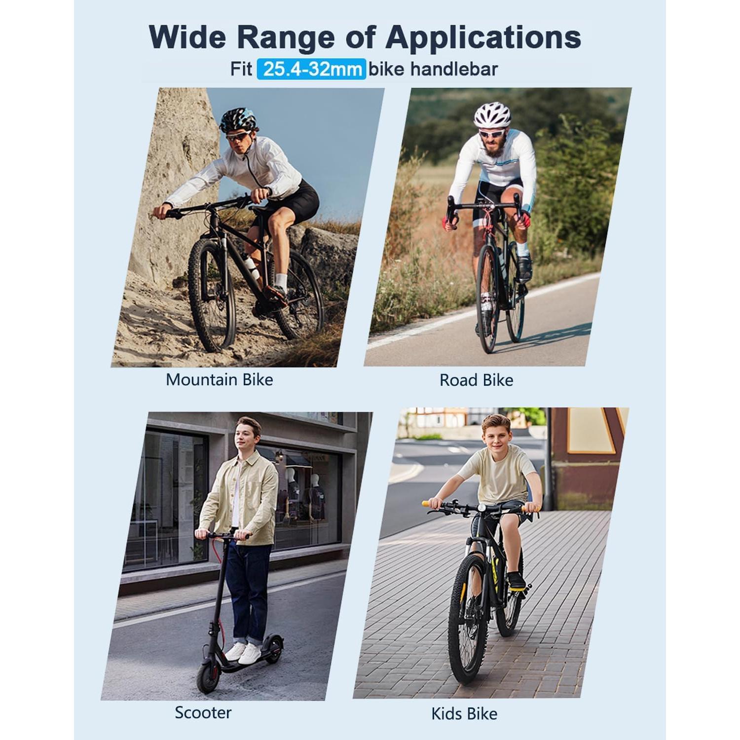 Bocina de Bicicleta Eléctrica POWVINE EH-2PRO 120dB Antirrobo