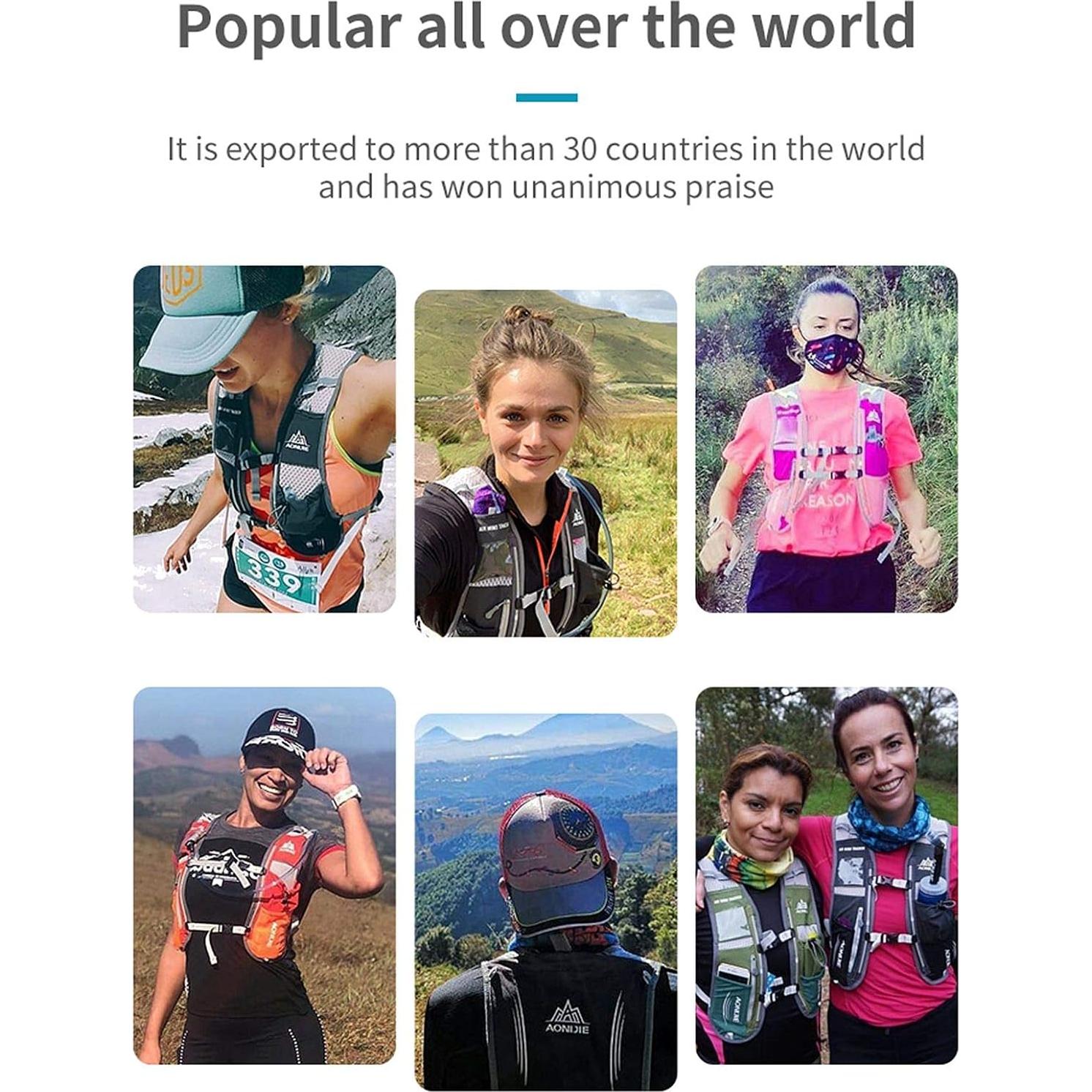 Mochila de Hidratación AONIJIE 5L Ajustable Unisex Negra