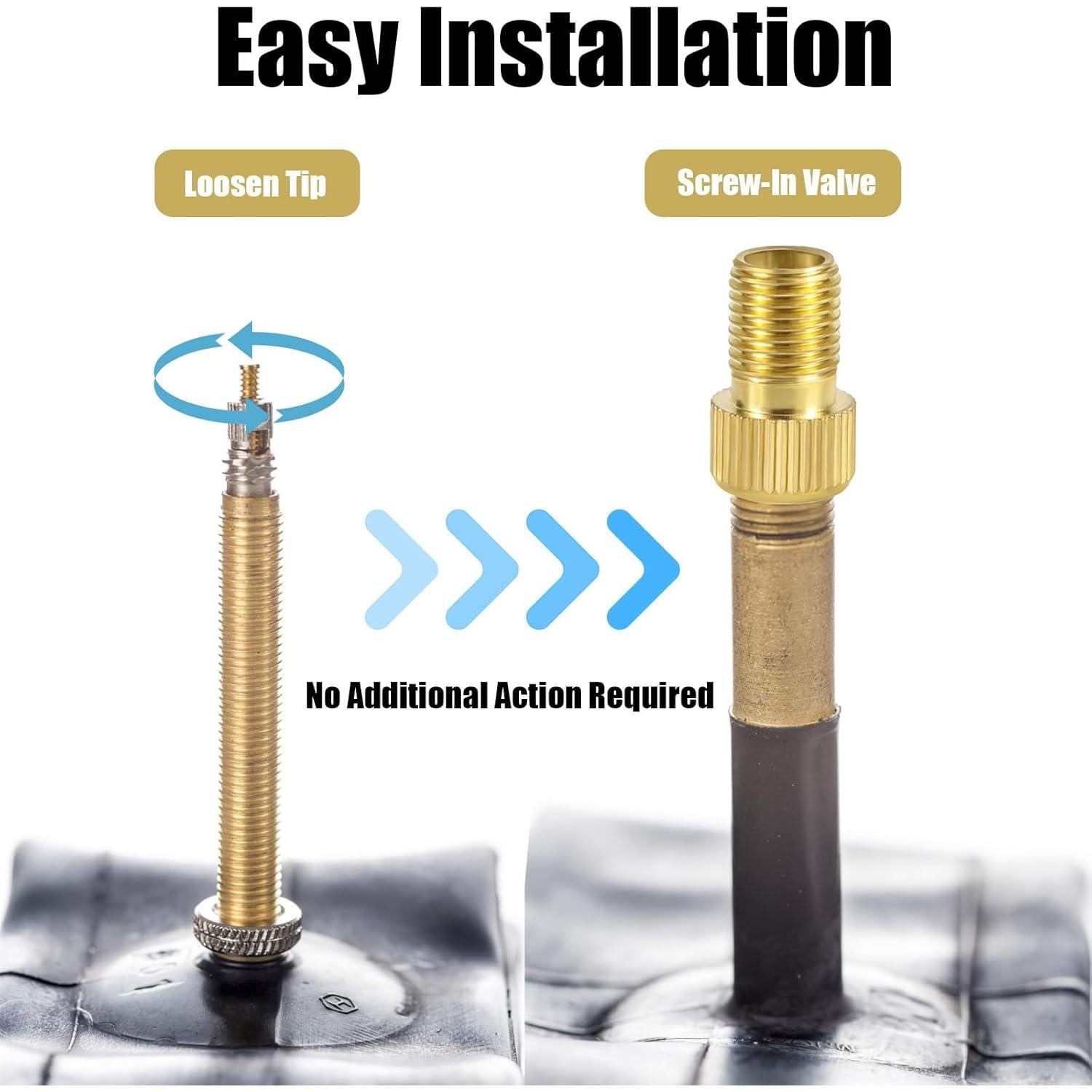 Juego de Adaptadores de Válvula de Bicicleta NQEUEPN 4 Piezas