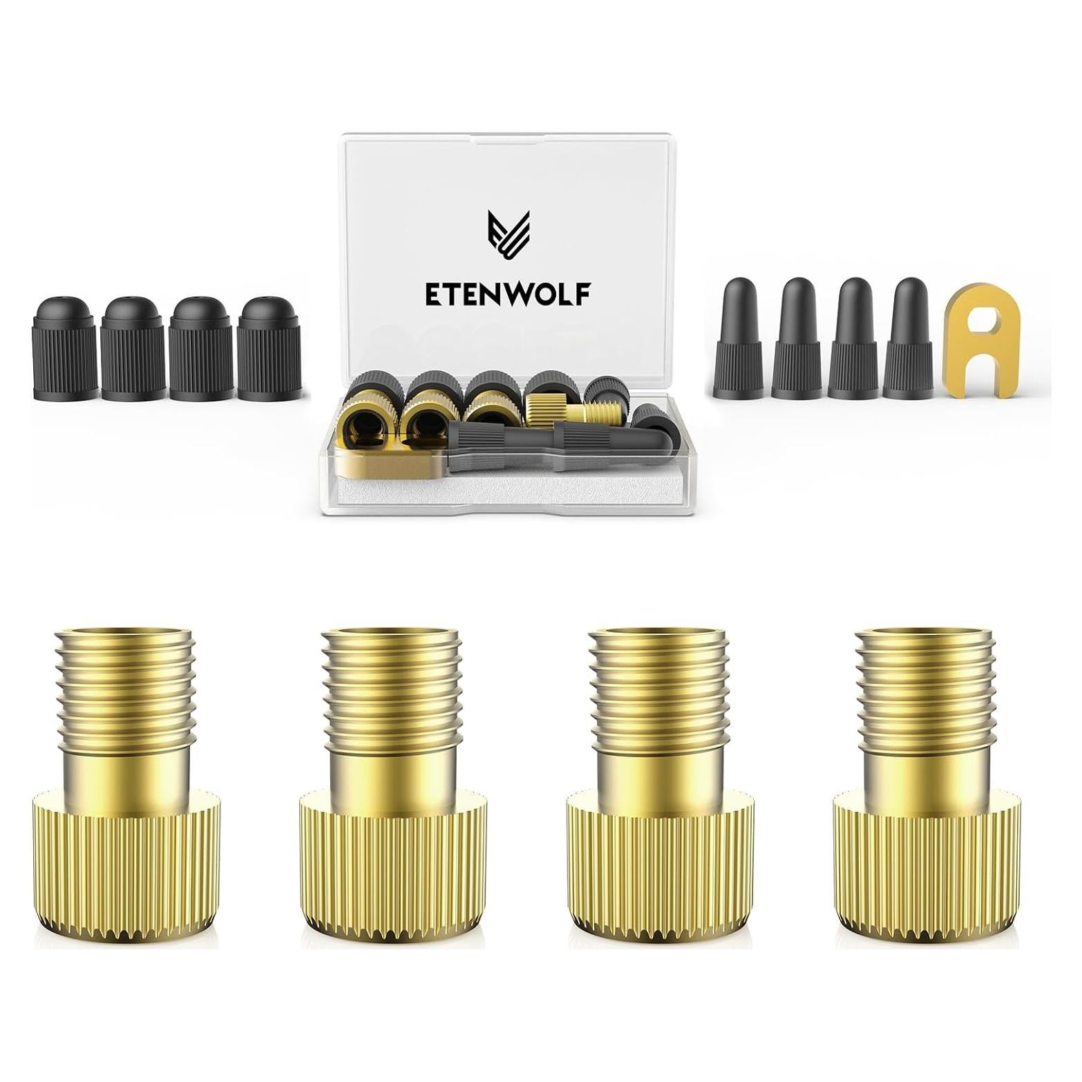 Adaptador de Válvula Presta a Schrader ETENWOLF A200 - Paquete de 4