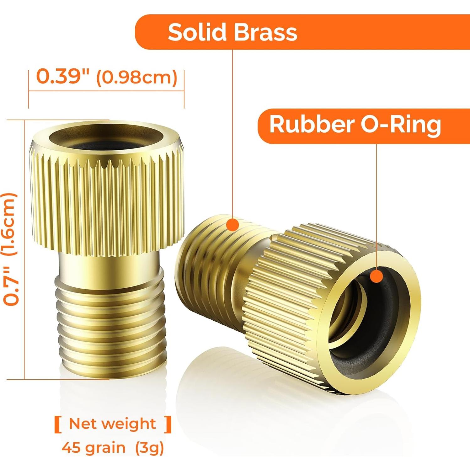 Adaptador de Válvula Presta a Schrader ETENWOLF A200 - Paquete de 4