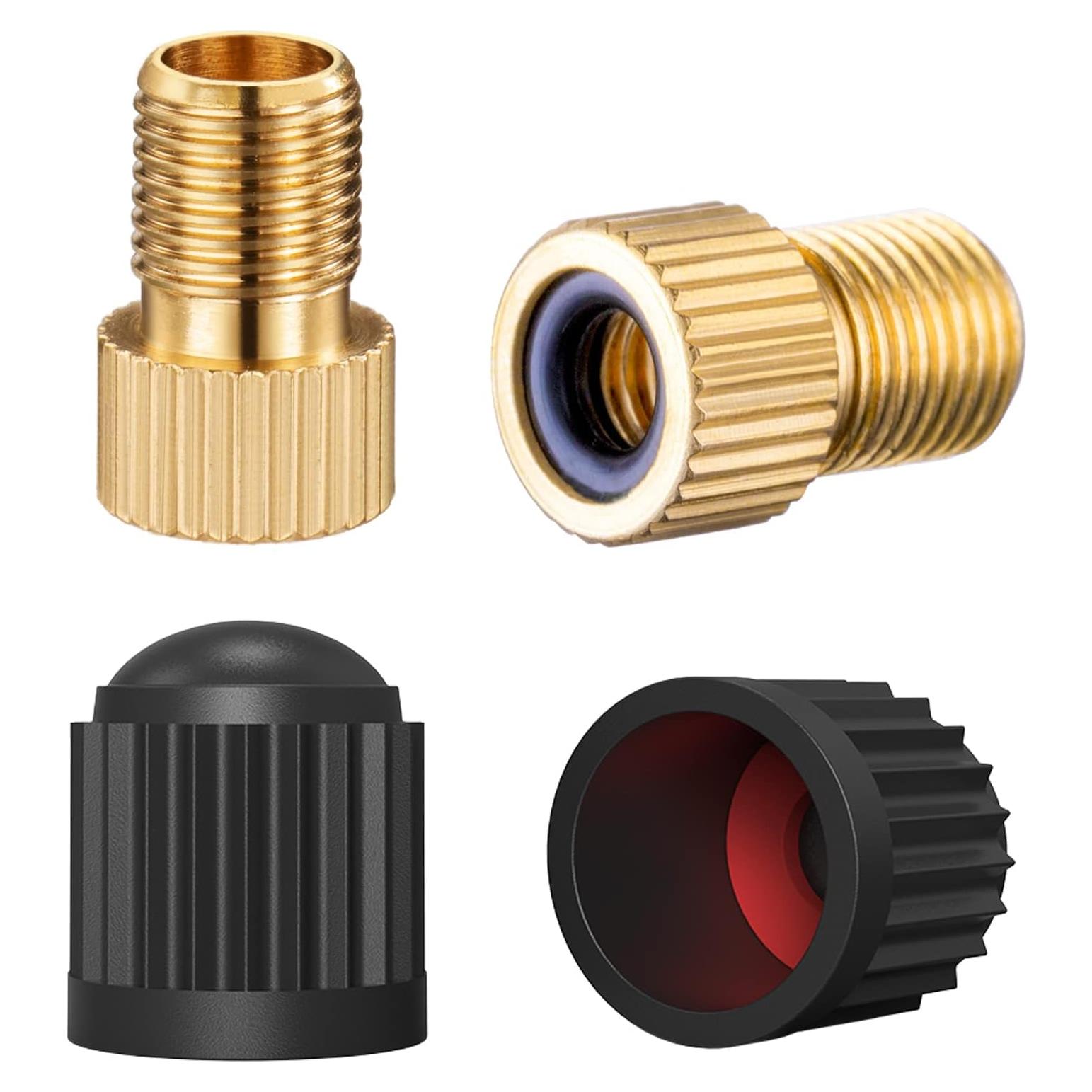 Adaptador de Válvula Presta a Schrader HZJD - 2PCS Dorado