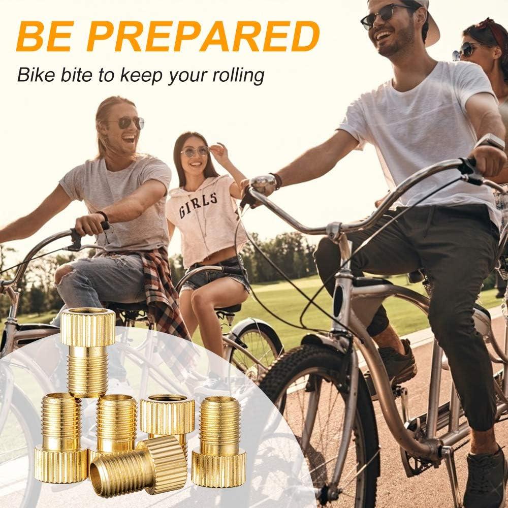 Adaptador de Válvula Presta a Schrader HZJD - 2PCS Dorado