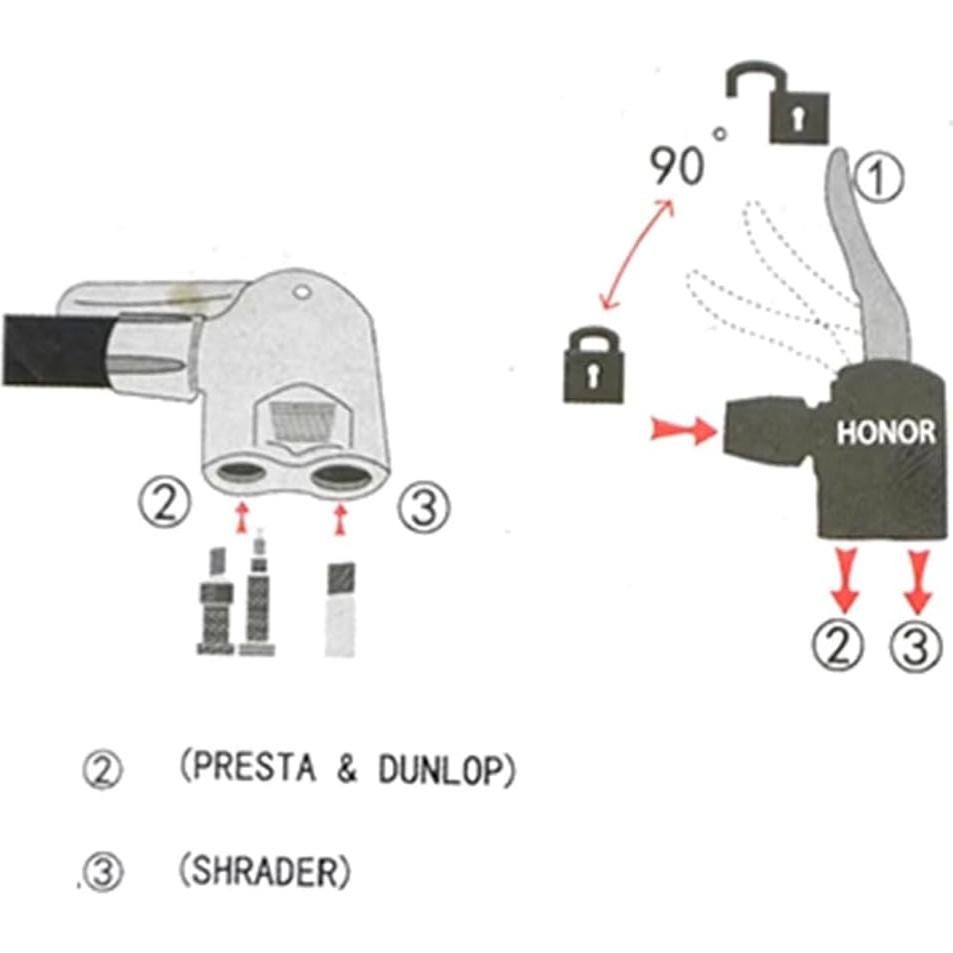 Adaptador de Válvula de Bomba de Bicicleta Meuey Lyot 2PCS