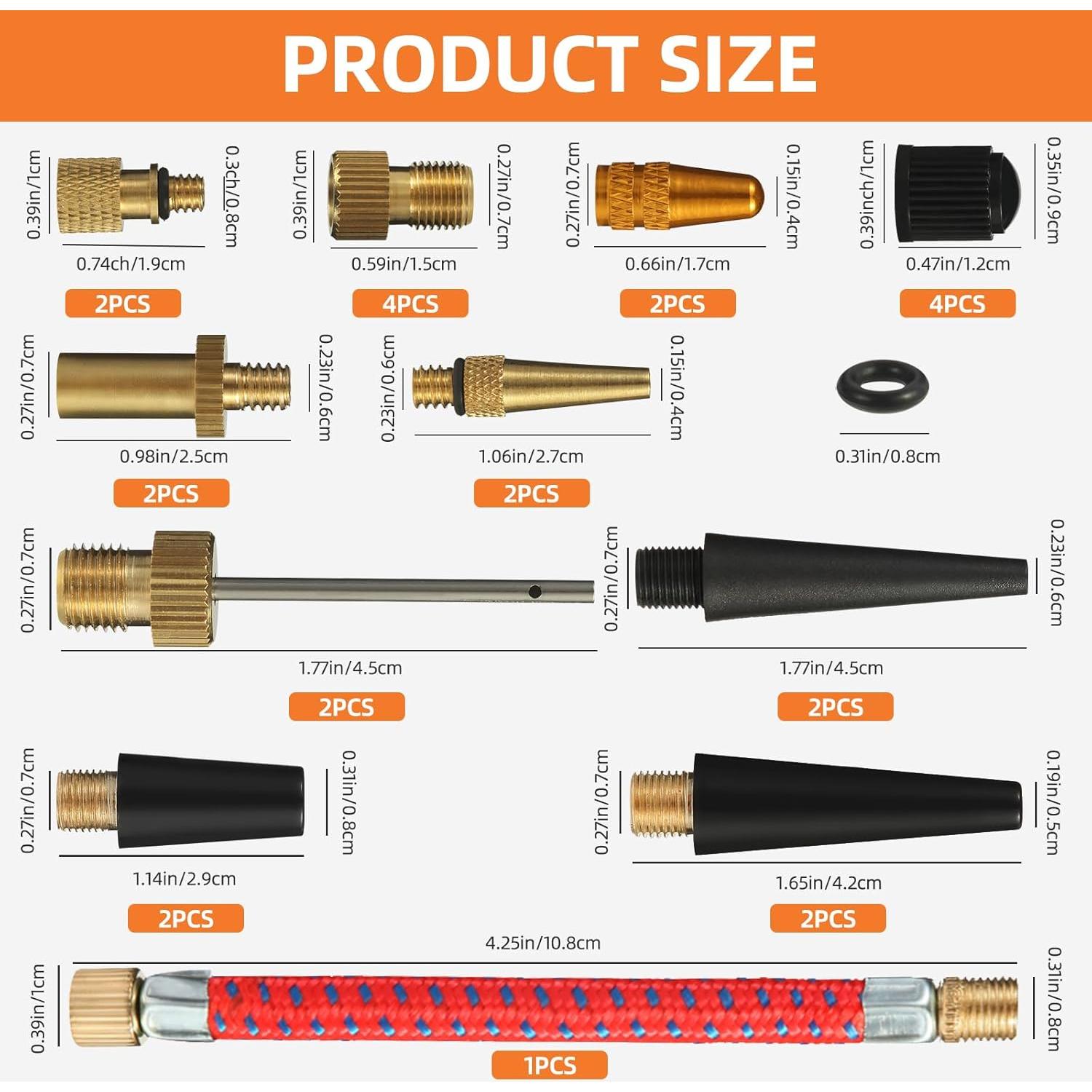 Kit de Adaptadores de Válvula Presta Schrader Gionfe 25PCS