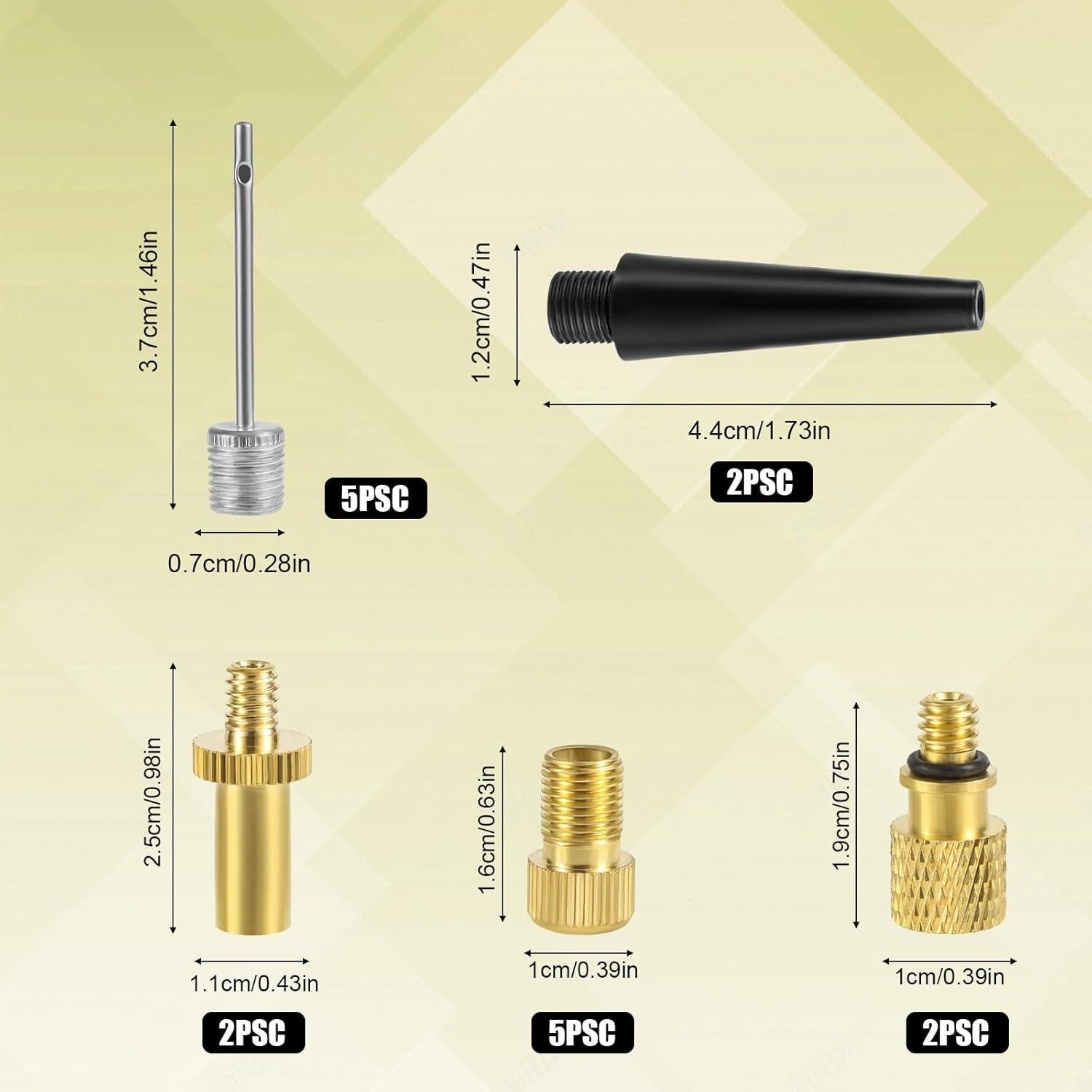 Juego de Adaptadores de Válvula de Bicicleta NQEUEPN 16 Piezas