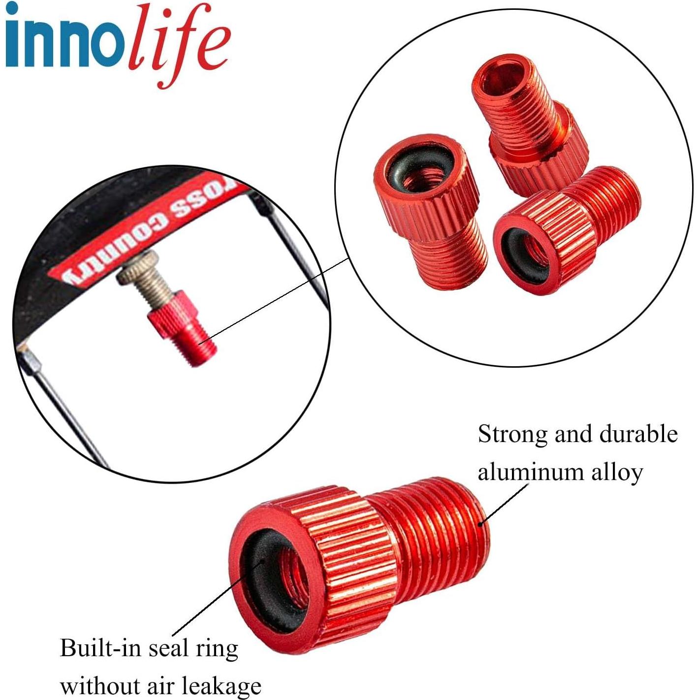 Adaptadores de Válvula de Presta a Schrader InnoLife 10 Pcs