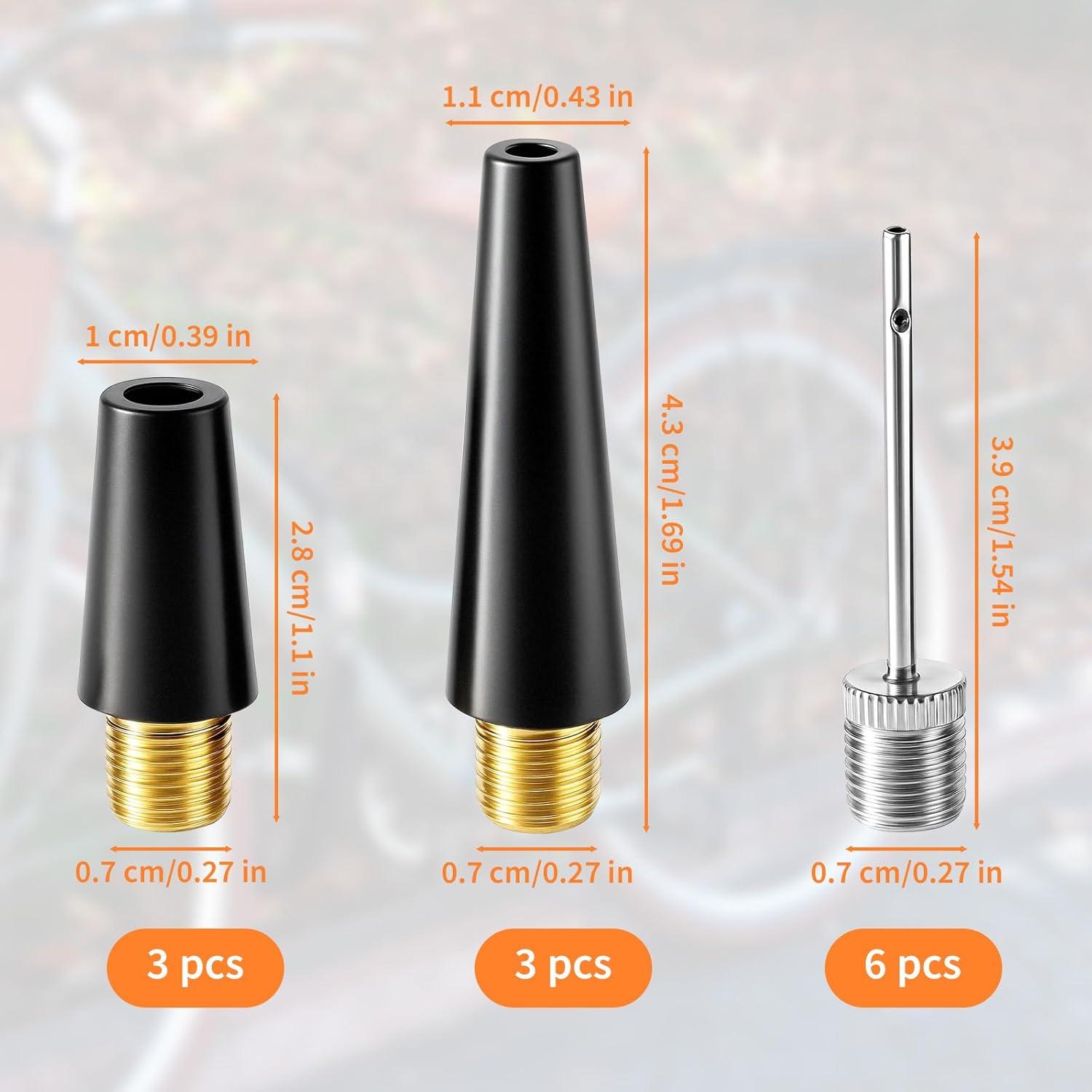 Juego de 12 Adaptadores de Bomba de Bicicleta Asofelk